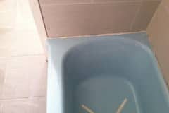 Reglazed Blue Tub - Before