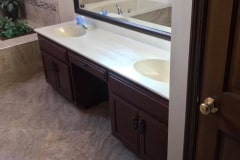 Refinished Counter With Dual Sinks