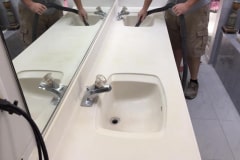 Dual Sink Countertop Refinished - Before