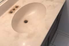 Refinishing Bathroom Countertop - Before