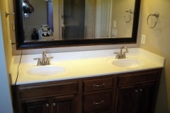 Double Sink Countertop Refinish St Charles IL - Before