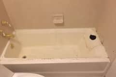 Fiberglass White Bath After Refinish