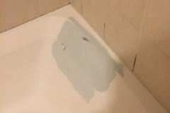Fiberglass Tub During Reglazing