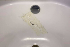 Reglazing Fiberglass Bathtub - Before