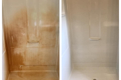Fiberglass One Unit White Bath Before And After Refinishing