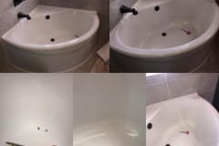 Fiberglass Reglazed Bathtub - Before And After