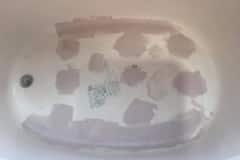 Fiberglass Bathtub During Refinishing Process