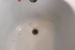 St Charles White Fiberglass Bathtub Reglazing - Before