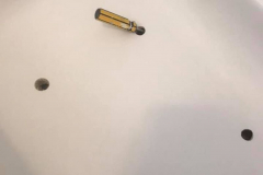 St Charles White Fiberglass Bathtub Reglazing- Before