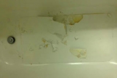 Fiberglass Tub Repairs Bottom St Charles IL - Before
