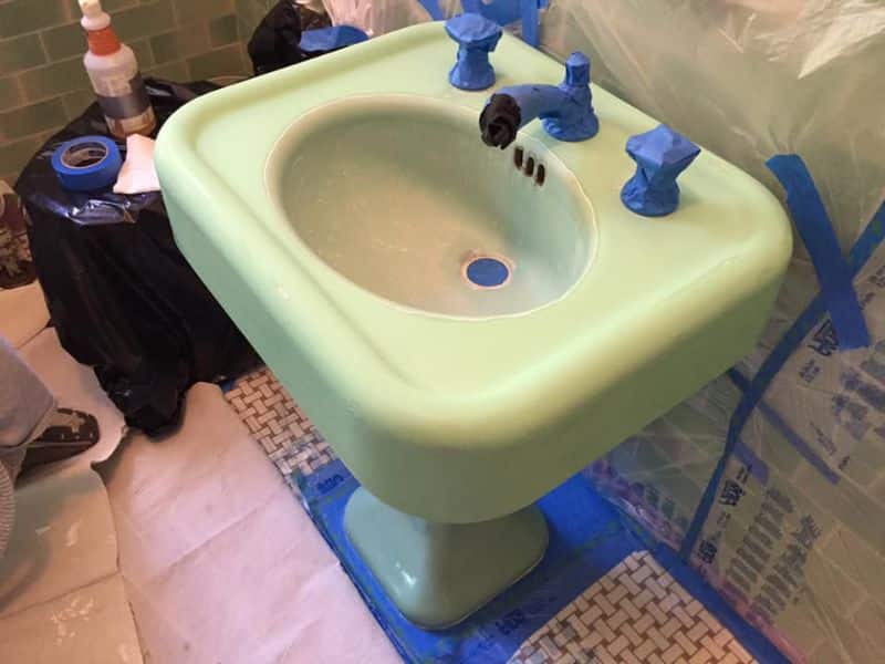 Sink Refinishing In St Charles Il Porcelain Repairs - Fiberglass Vintage Bathroom Sink Repair