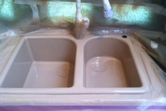 Dual Brown Sink Refinish