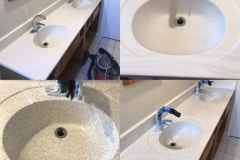 Before And After Dual Bathroom Sink Refinish