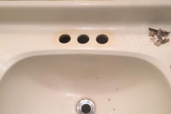 During Bathroom Sink Refinish