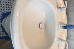 Bathroom Sink During Refinish