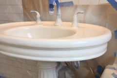 Bathroom Sink During Refinishing