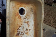 Kitchen Sink Before Refinish