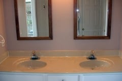 Two Sink Vanity Refinishing St Charles IL - Before